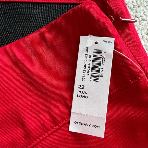 22 Long Red Old Navy Pants NWT - Picture 3 of 8